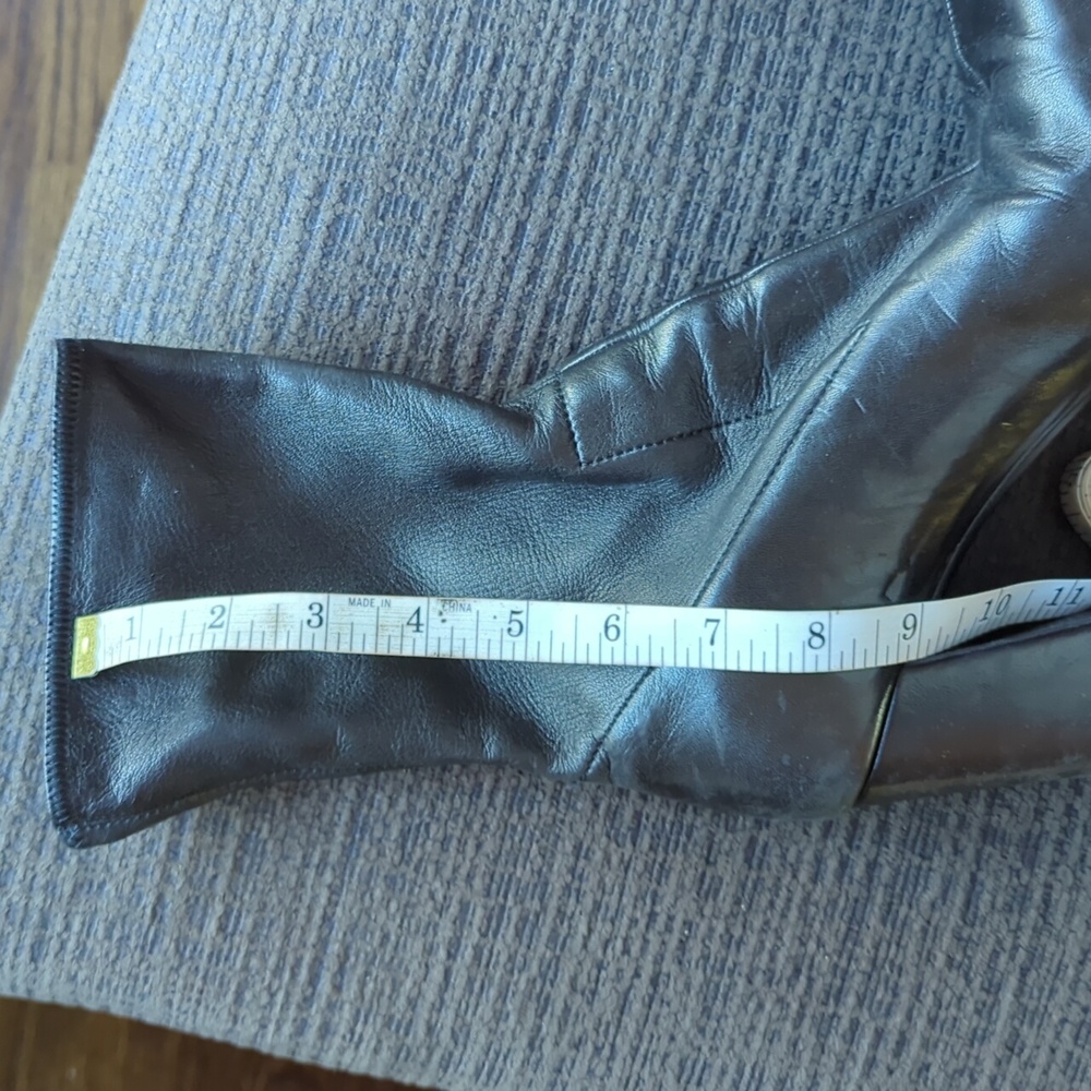 PRADA black leather mid calf boot sz 9.5 - Picture 15 of 16
